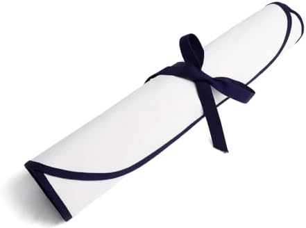 Yoshihiro Cotton Knife Pouch White 6 Slots