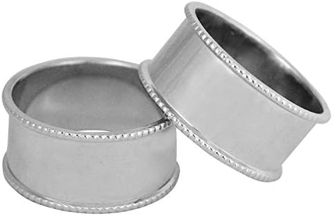 12 Piece Handmade Napkin Rings Holder Nickel-Plated for Dining Tables Parties