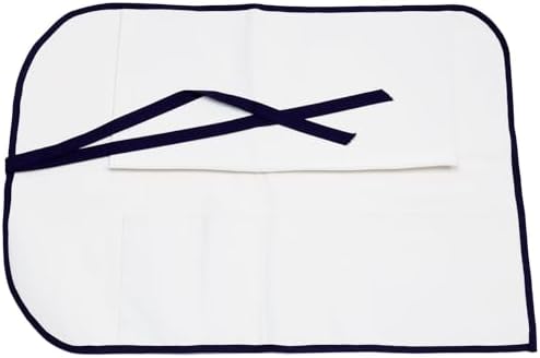 Yoshihiro Cotton Knife Pouch White 6 Slots