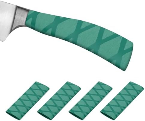 Heat Shrink Peel-Back Non-Slip Knife Sleeve 4-Pack Green