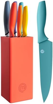 MasterChef Knife Block Set of 6 Professional Kitchen Knives