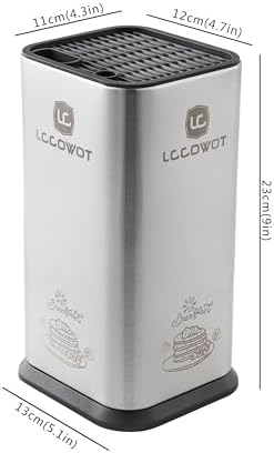 Lccowot Stainless Steel Universal Knife Block
