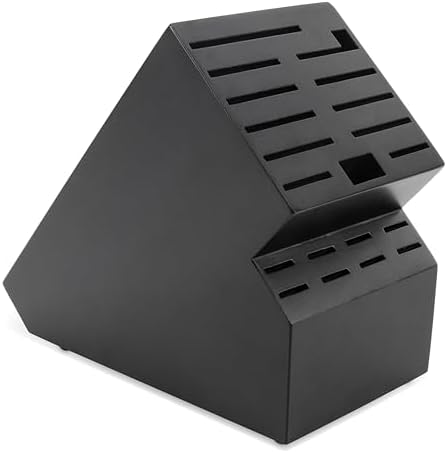 20 Slot Acacia Wood Kitchen Knife Block Organizer