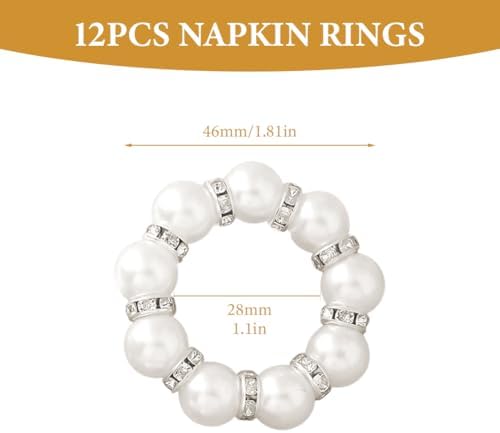 Elegant Pearl Napkin Rings
