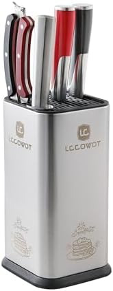 Lccowot Stainless Steel Universal Knife Block