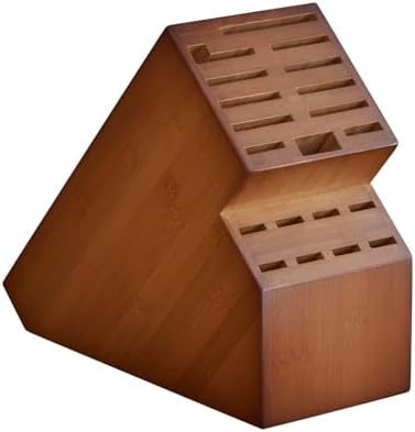 Kitsanery Bamboo Knife Block 19 Slot Organizer Knife Not Included