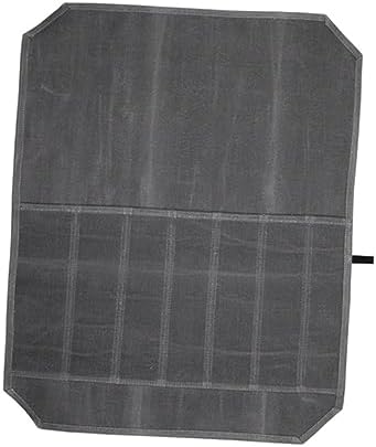 Mikinona Elegant Grey Chef Knife Storage Roll Bag for Travel