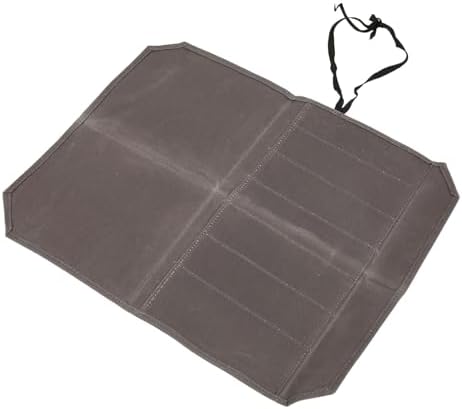 7 Slot Waxed Canvas Knife Roll Bag Waterproof Cut-Resistant