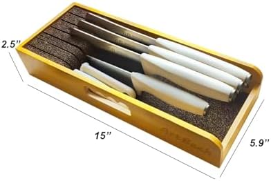 ArtBeek Universal Knife Holder Organizer Kit Bamboo Knives Holder