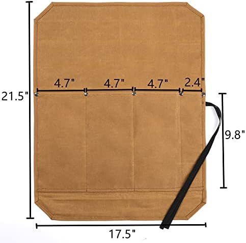 Denifiter Professional Chefs knife roll with anti-cutting fabric inside