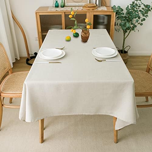 NLMUVW Linen Table Cover 54x78 Inch Rustic Water Resistant