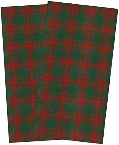 ZOE GARDEN Red Green Plaid Kitchen Towels