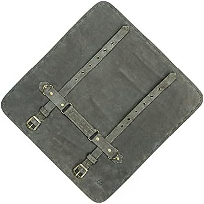 High-Quality Leather Knife Roll Bag for Chefs Olive-Green