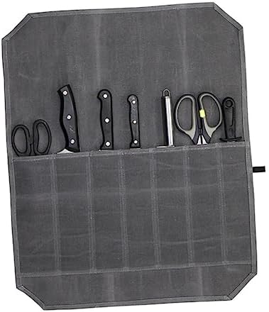 Hemoton Folding Storage Bag Canvas Travel Knife Holder