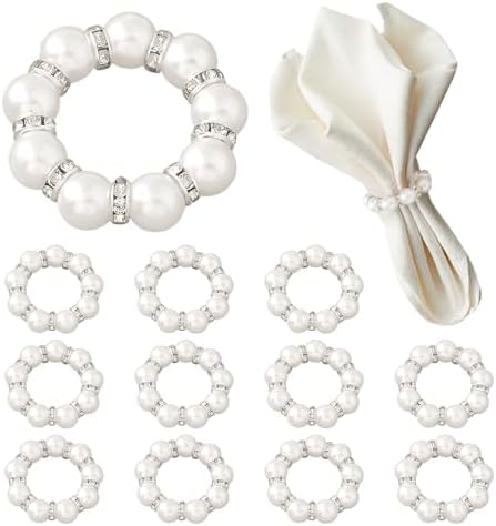 Elegant Pearl Napkin Rings