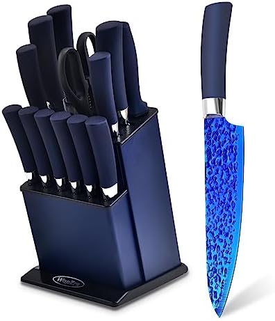 Rainbow Kitchen knife set 14-Piece Non-Stick Set Features