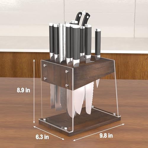 Creative Knife Block with Acrylic Shield