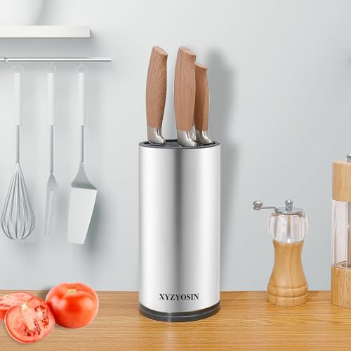 Stainless Steel Kitchen Knife Block Durable Space-Saving Design