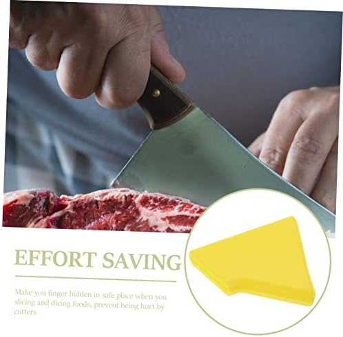 6-Piece Kitchen Finger Protectors Durable Safety Shields Yellow Reusable