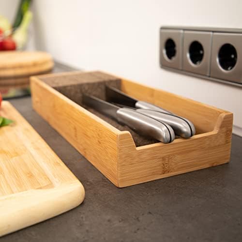RelaxDays Natural Bamboo Block Organizer
