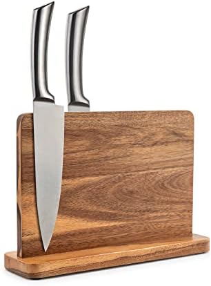 Magnetic Acacia Knife Block
