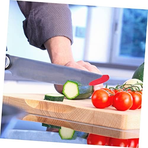 30-Piece Red Plastic Knives Tip Protective Sleeves