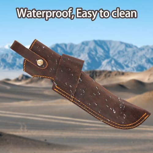 Leather Knife Sheath for 5-inch Blade Belt-Carrying Protection