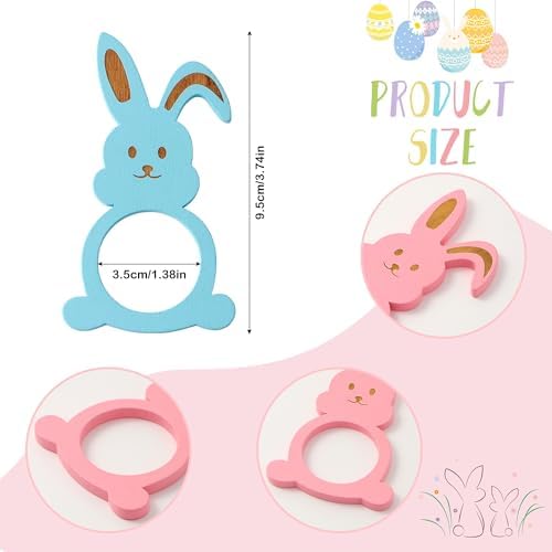 Easter Bunny Napkin Rings Set of 12