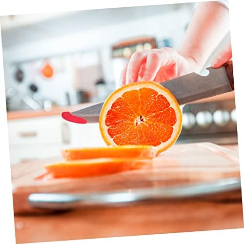 30-Piece Red Plastic Knives Tip Protective Sleeves