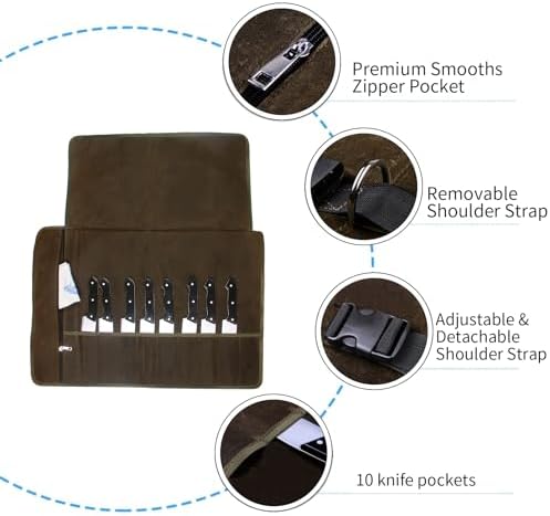 Premium Chef Knife Roll Bag for Kitchen Use