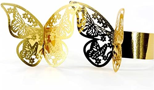 Lavandi Elegant 3D Butterfly Napkin Ring Set