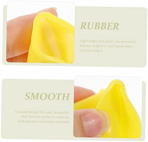 6-Piece Kitchen Finger Protectors Durable Safety Shields Yellow Reusable