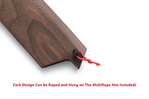 Elegant Black Walnut Wooden Knives Case Protector with Magnet 65-inch