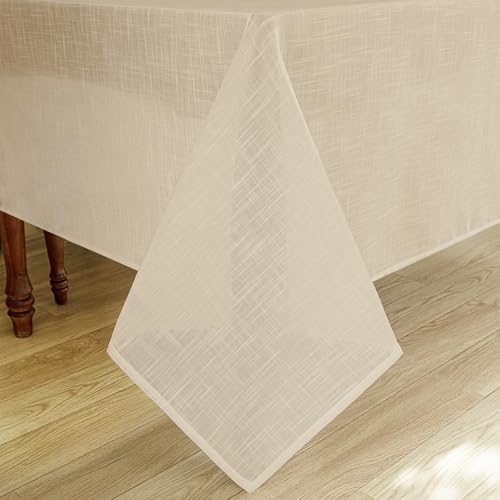 Natural Linen 60x120inch Tablecloth Sturdy Elegant LinenANO-6120