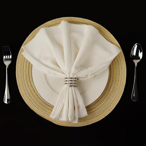 6-Piece Silver Napkin Rings Set for Table Decorations