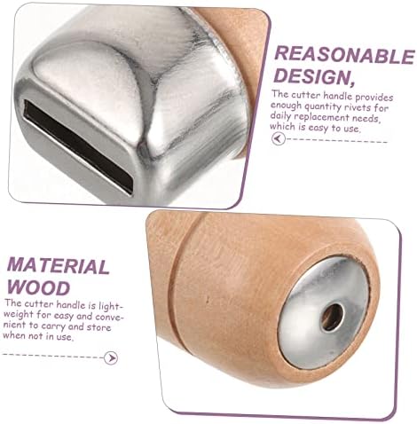 2 Set Reversible Solid-Wood Kitchen Knife Holder with Ergonomic Design
