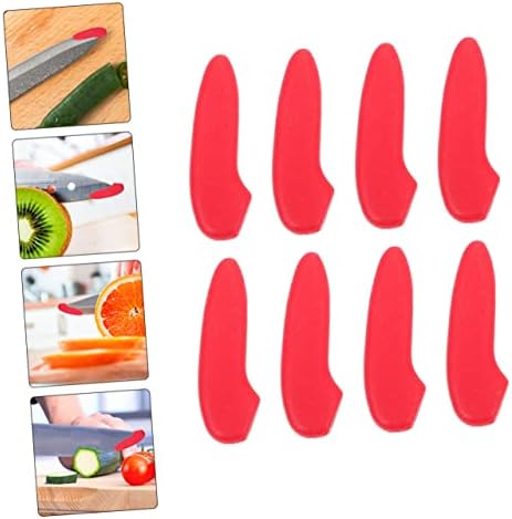 30-Piece Red Plastic Knives Tip Protective Sleeves
