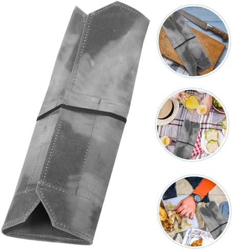 VANZACK Waxed Canvas Chef Roll Bag Case - Heavy Duty Kitchen Tool Storage