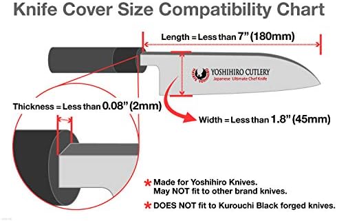 Premium Saya Cover for Santoku Knives with Natural Magnolia Wood Protection