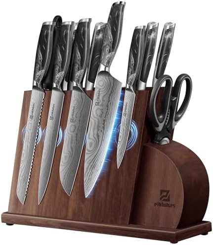 Ergonomic Damascus Kitchen Knife Set