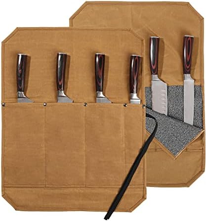 Denifiter Professional Chefs knife roll with anti-cutting fabric inside