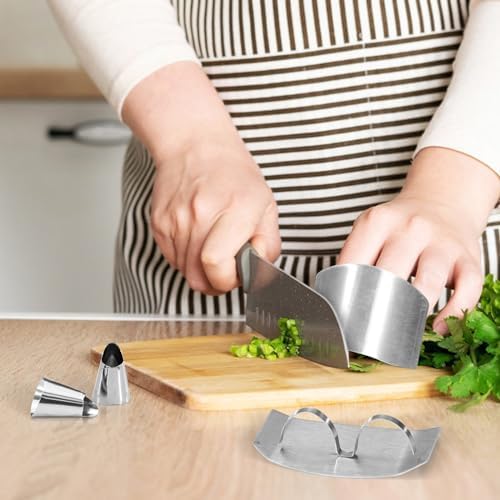 Stainless Steel Finger Guards Set for Cooking Safety