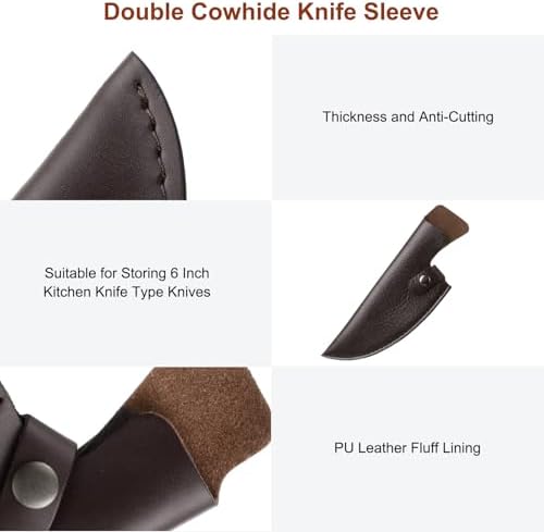 Uxcell Knife Cover Sleeves Universal PU Leather Blade Protector