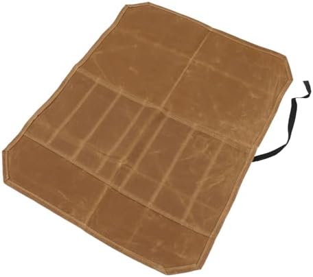Lizealucky Chef Knife Roll Bag Portable 7 Slots Khaki