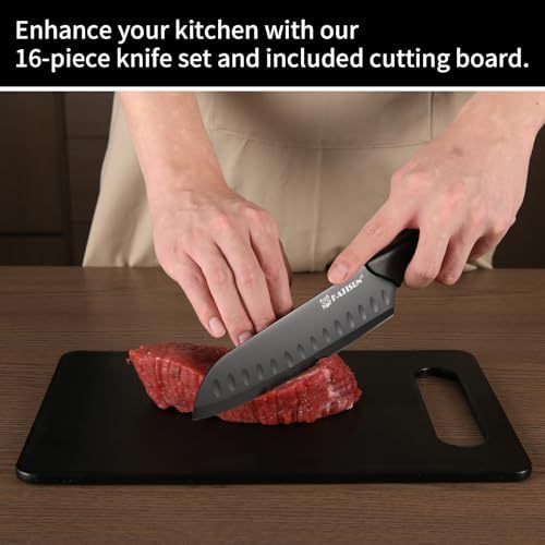16-Piece Complete Kitchen Knife Block Set
