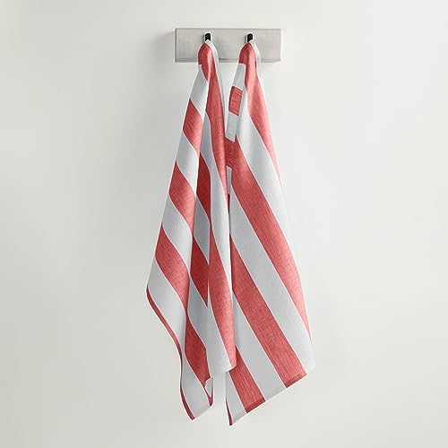 Solino Handcrafted Kitchen Towels Set of 2 Cabana Stripe 17x26 Inch