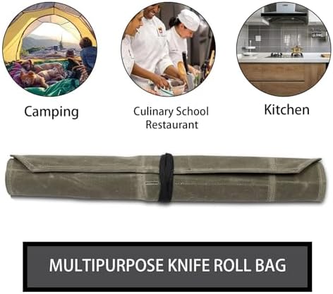 Heavy Duty Canvas Knife Roll Bag
