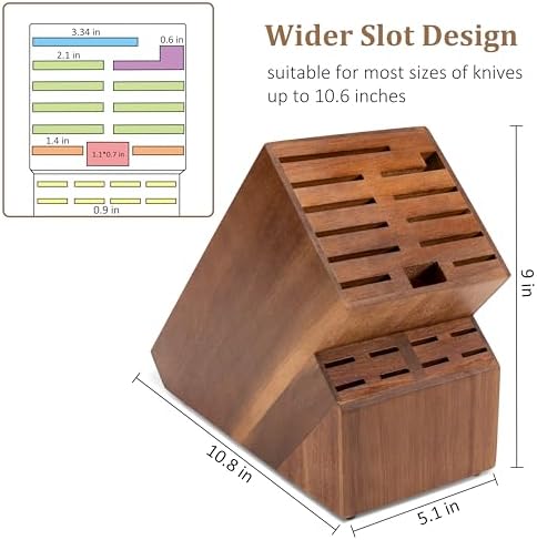Organize Your Kitchen with ease - 20-Slot Knife Block Storage