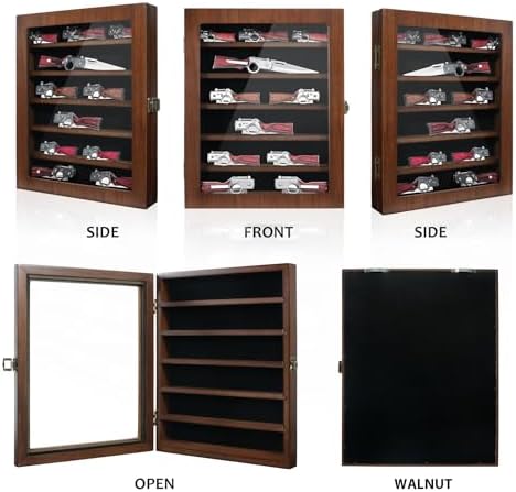 ASmileIndee Lockable Pocket Knife Display Box