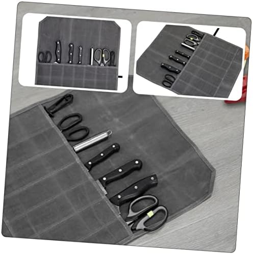 Hemoton Folding Storage Bag Canvas Travel Knife Holder